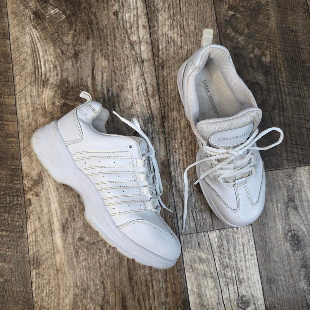 White chunky platform sneakers 90s Y2K Style Women's 8 1/2 Wide